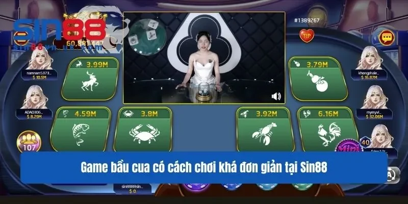 Game bầu cua có cách chơi khá đơn giản tại Sin88